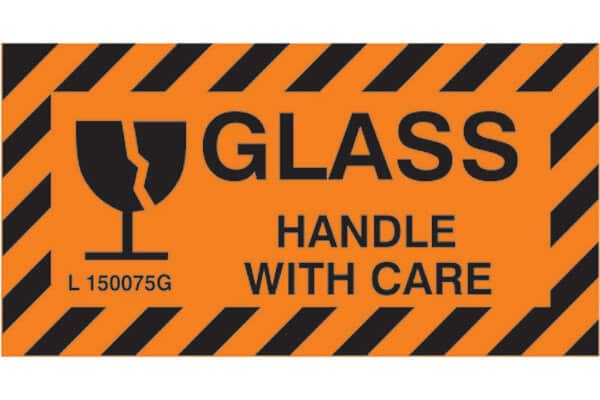 deksel Zeldzaamheid winkelwagen Glass Handle With Care | Packaging & Transport Labels | Safety Signs