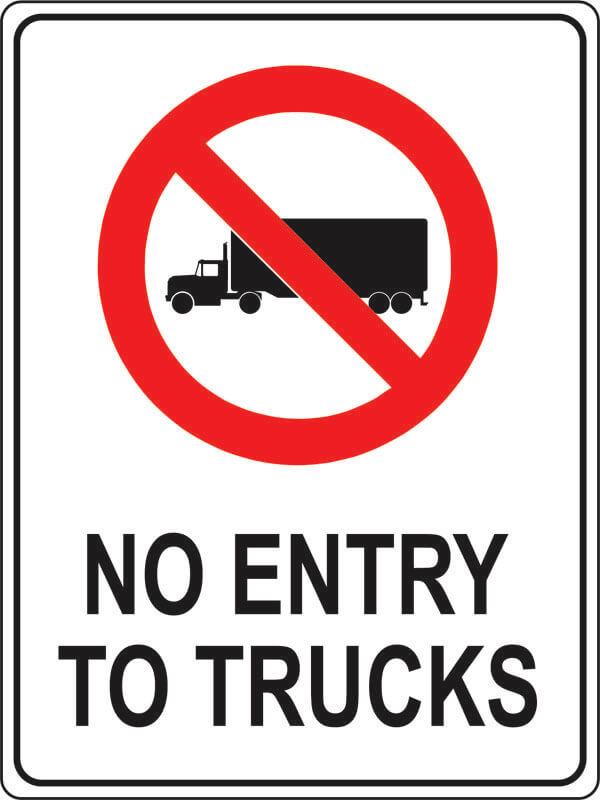 PS-1 no-entry-to-trucks