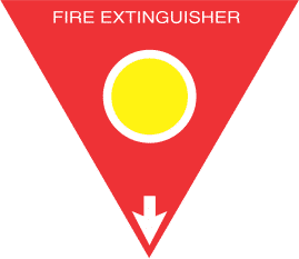 ETS3 YELLOW TRIANGLE - signsmart-fire-extinguisher-signs