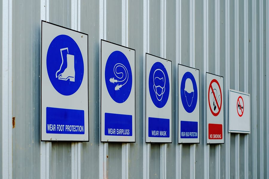 dangerous goods sign and labels