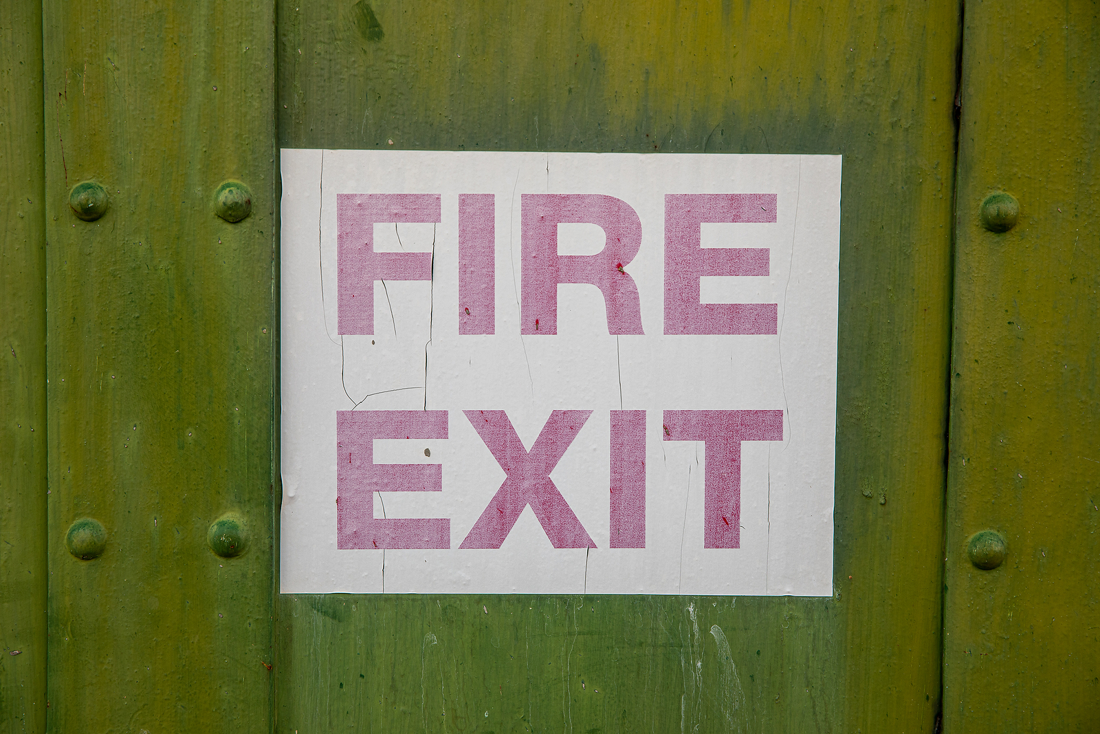 workplace safety sign fire exit sign